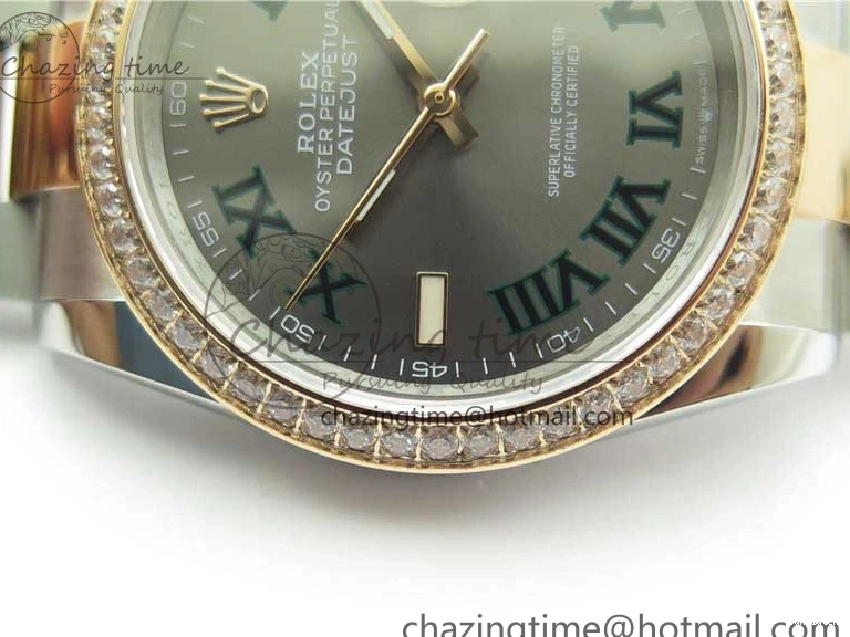 126281 Bracelet BP Gray DateJust Oyster 1:1 Best on Edition Maker RG SS 36 Roman Dial 0417